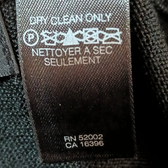 Liz Claiborne Black Silk Cardigan 12 Women's Open Front Long Sleeve Bead Flower - Picture 9 of 9